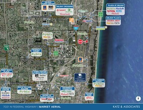 7021 N Federal Hwy, Boca Raton, FL - aerial  map view