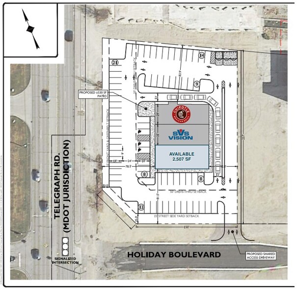 1310 N Telegraph Rd, Monroe, MI for rent - Site Plan - Image 2 of 2