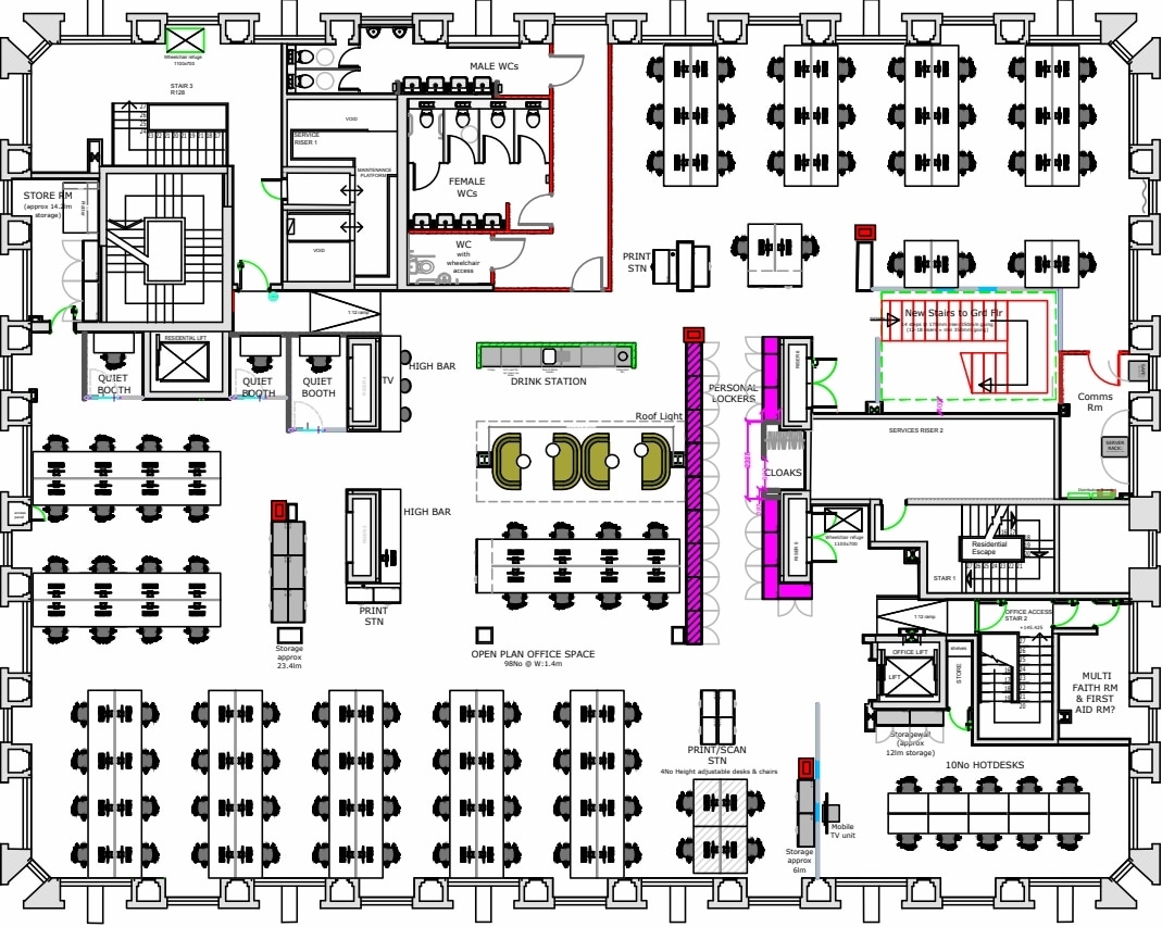 55 Temple Row, Birmingham to rent Floor Plan- Image 1 of 3