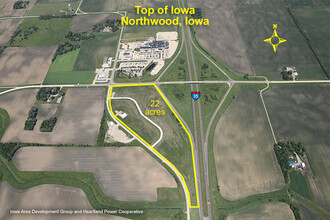 I-35 & Highway 105, Northwood, IA - aerial  map view - Image1