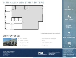 14525 Valley View Ave, Santa Fe Springs, CA to rent Floor Plan- Image 1 of 1