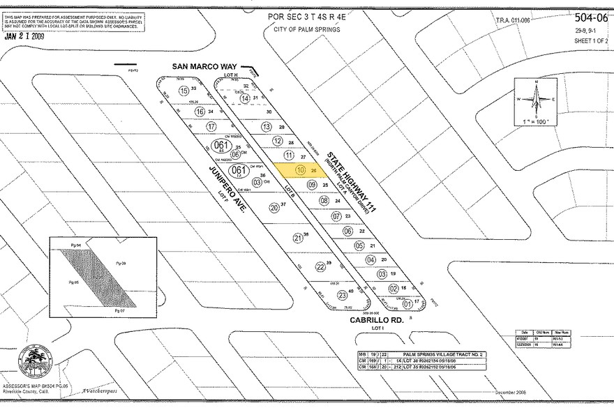 2739 N Palm Canyon Dr, Palm Springs, CA for sale - Plat Map - Image 2 of 46