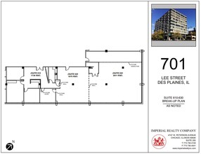 701 Lee St, Des Plaines, IL for rent Floor Plan- Image 1 of 1