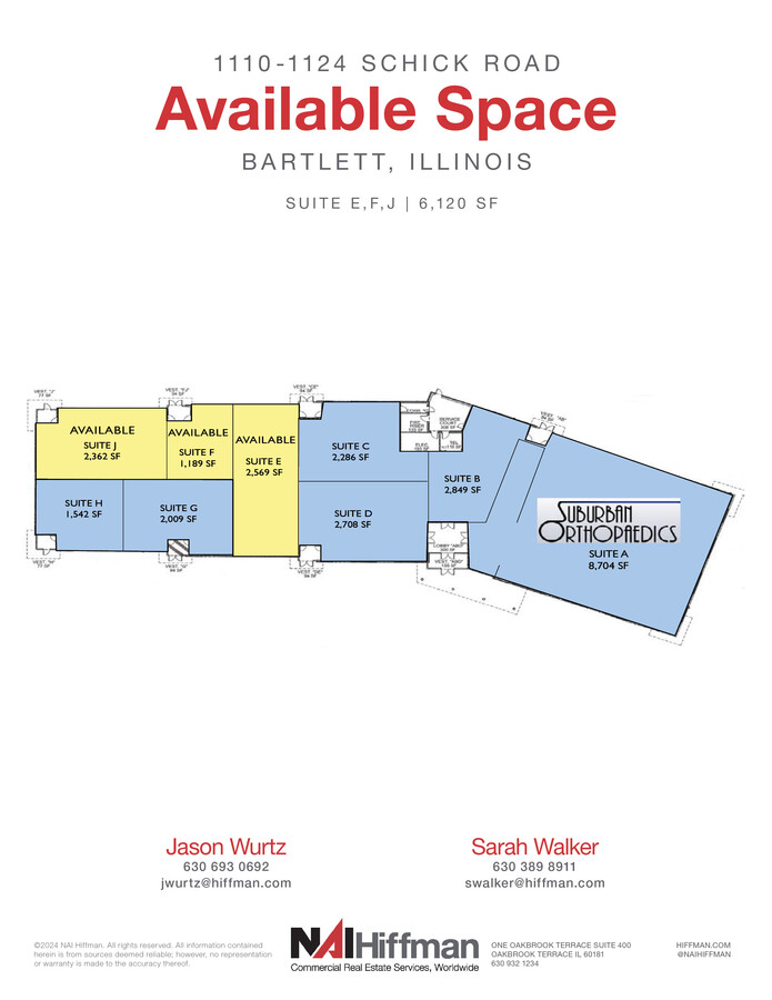 1110-1124 Schick Rd, Bartlett, IL 60103 - Unit E -  - Floor Plan - Image 1 of 1