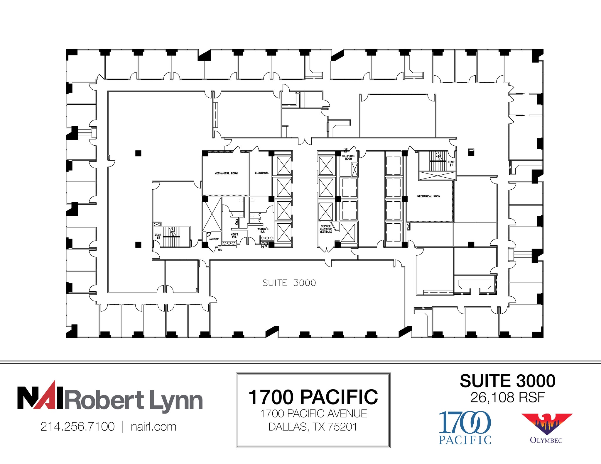 1700 Pacific Ave, Dallas, TX to rent Floor Plan- Image 1 of 1