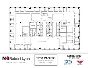1700 Pacific Ave, Dallas, TX to rent Floor Plan- Image 1 of 1