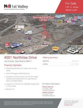 More details for 4001 Northrise, Las Cruces, NM - Land for Sale