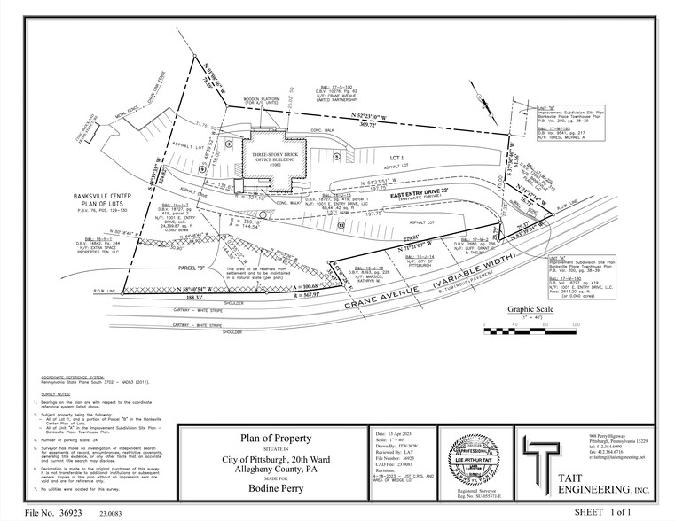 1001 E Entry Dr, Pittsburgh, PA for sale - Site Plan - Image 2 of 2