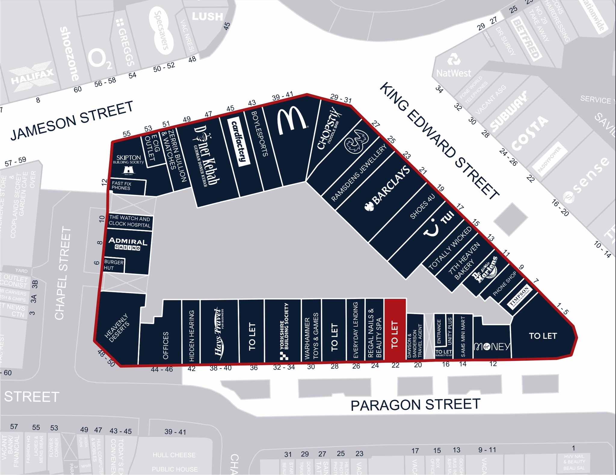 22 Paragon St, Hull to rent Map- Image 1 of 1
