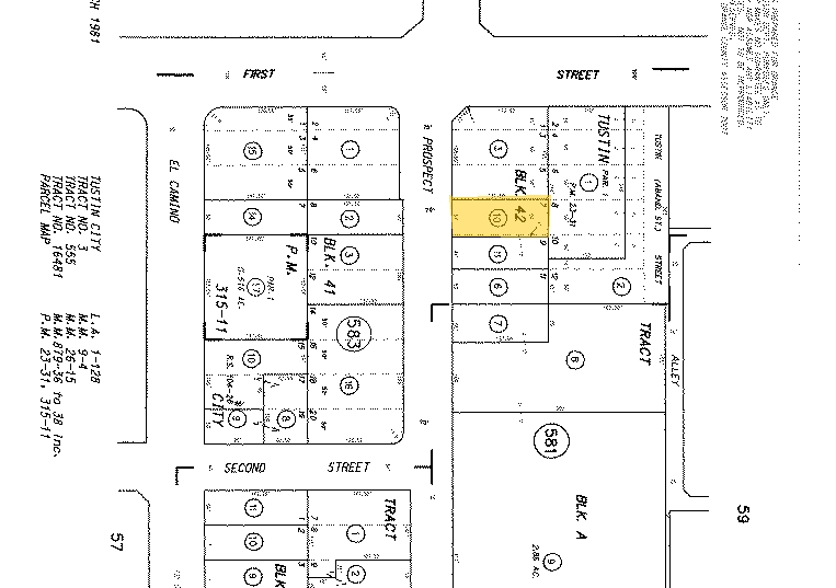 137 S Prospect Ave, Tustin, CA for rent - Plat Map - Image 2 of 18