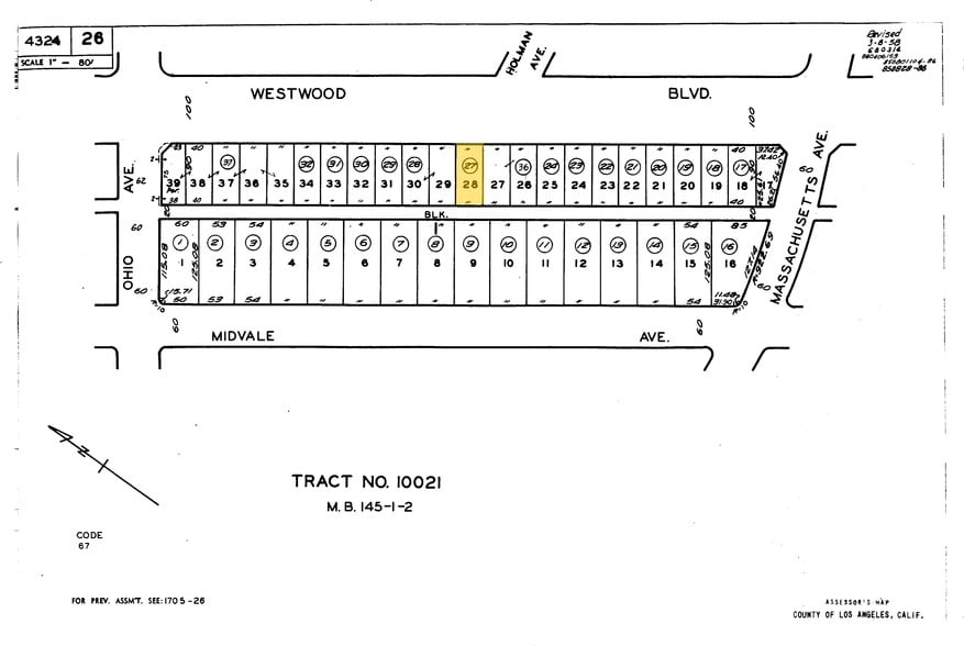 1567-1571 Westwood Blvd, Los Angeles, CA for rent - Plat Map - Image 2 of 2