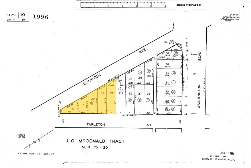 1623 S Compton Ave, Los Angeles, CA for sale - Plat Map - Image 1 of 1