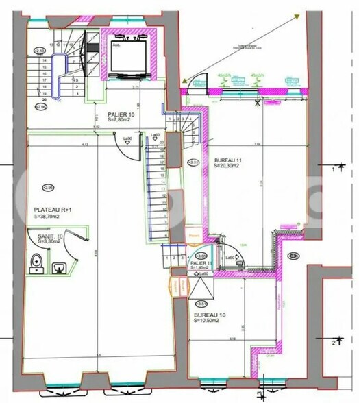 Office in La Rochelle to rent - Floor Plan - Image 1 of 1