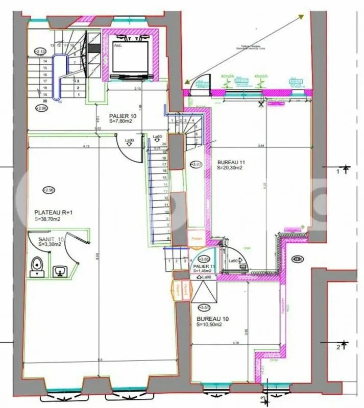 Office in La Rochelle to rent Floor Plan- Image 1 of 2