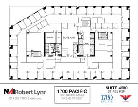 1700 Pacific Ave, Dallas, TX to rent Floor Plan- Image 1 of 1