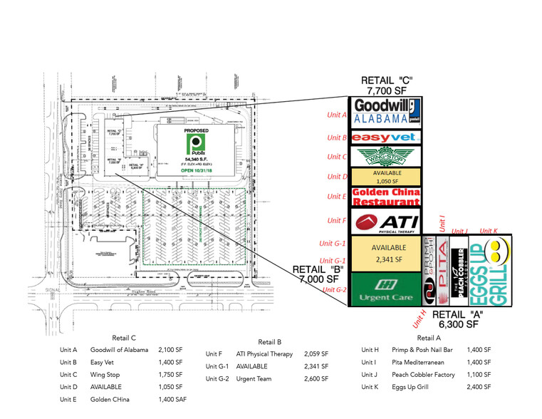 350 Hughes Rd, Madison, AL for rent - Site Plan - Image 2 of 4