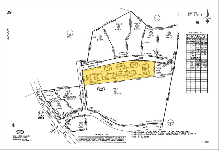 2463-2465 Impala Dr, Carlsbad, CA for rent - Plat Map - Image 2 of 7