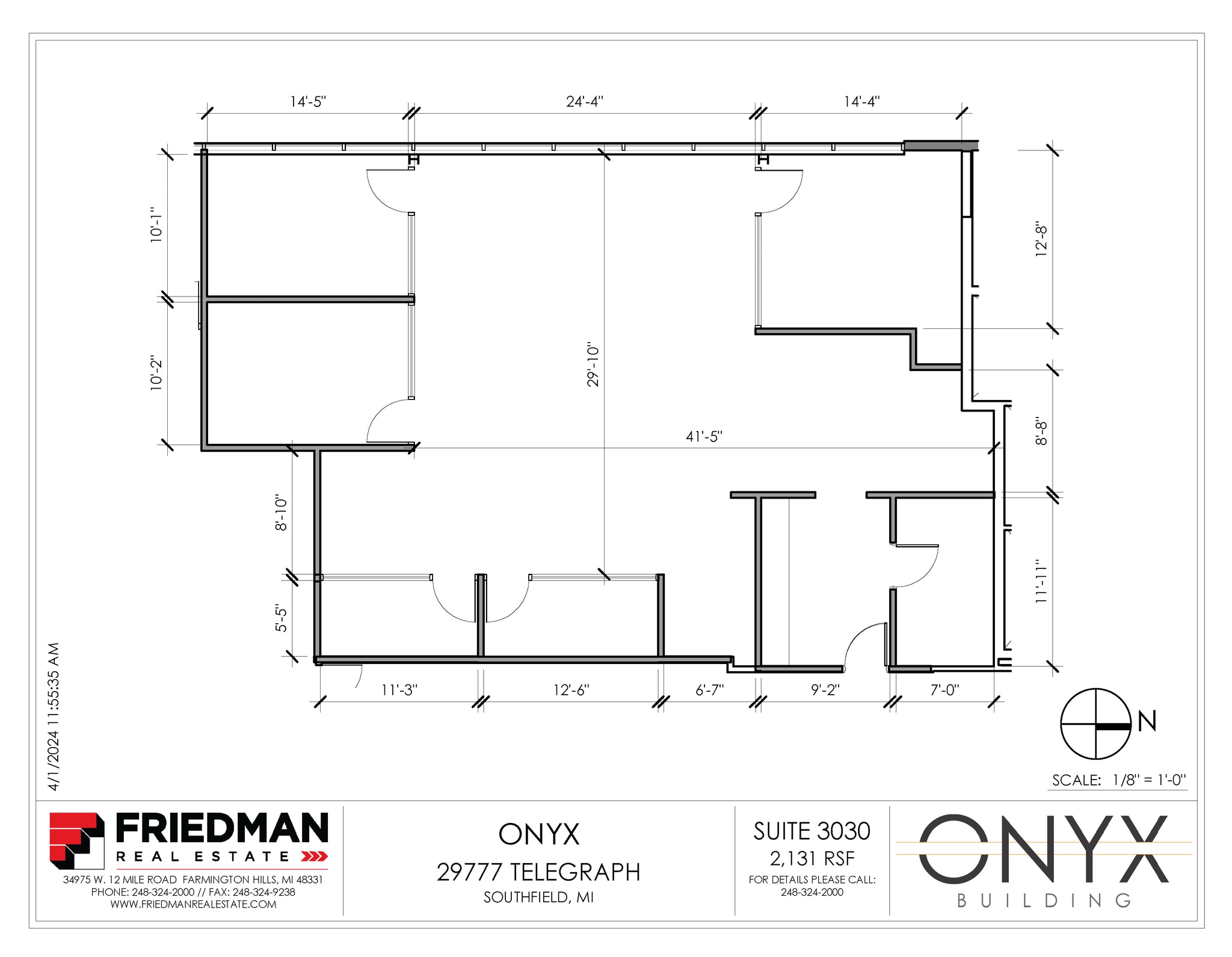 29777 Telegraph Rd, Southfield, MI to rent Floor Plan- Image 1 of 2