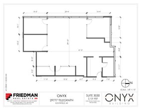 29777 Telegraph Rd, Southfield, MI to rent Floor Plan- Image 1 of 2