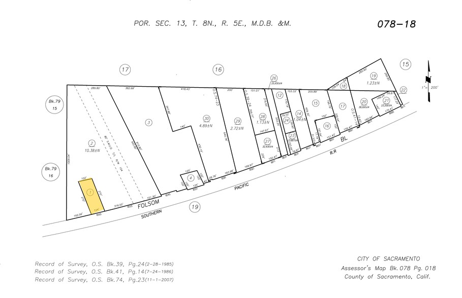 8505-8509 Folsom Blvd, Sacramento, CA for rent - Plat Map - Image 3 of 3