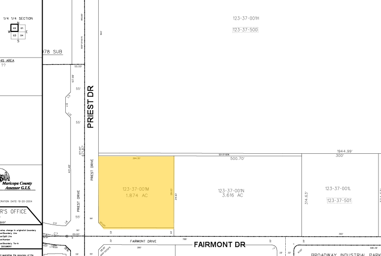 1326 W Fairmont Dr, Tempe, AZ for rent - Plat Map - Image 2 of 3