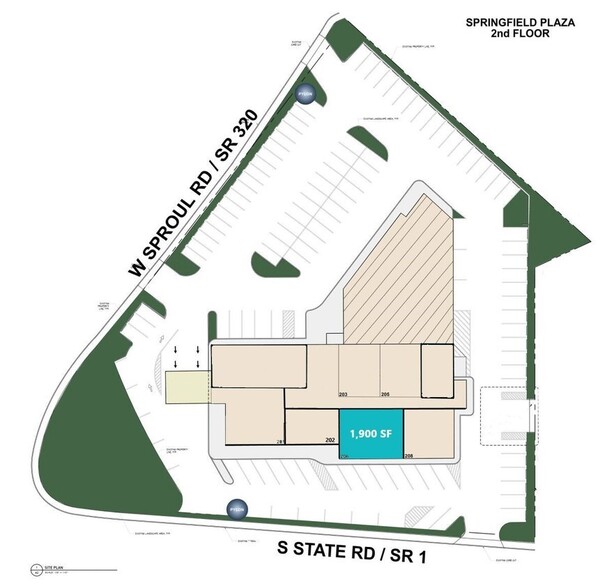 905 W Sproul Rd, Springfield, PA for rent - Site Plan - Image 3 of 4