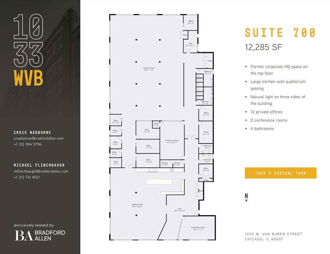 1033 W Van Buren St, Chicago, IL to rent Floor Plan- Image 1 of 16
