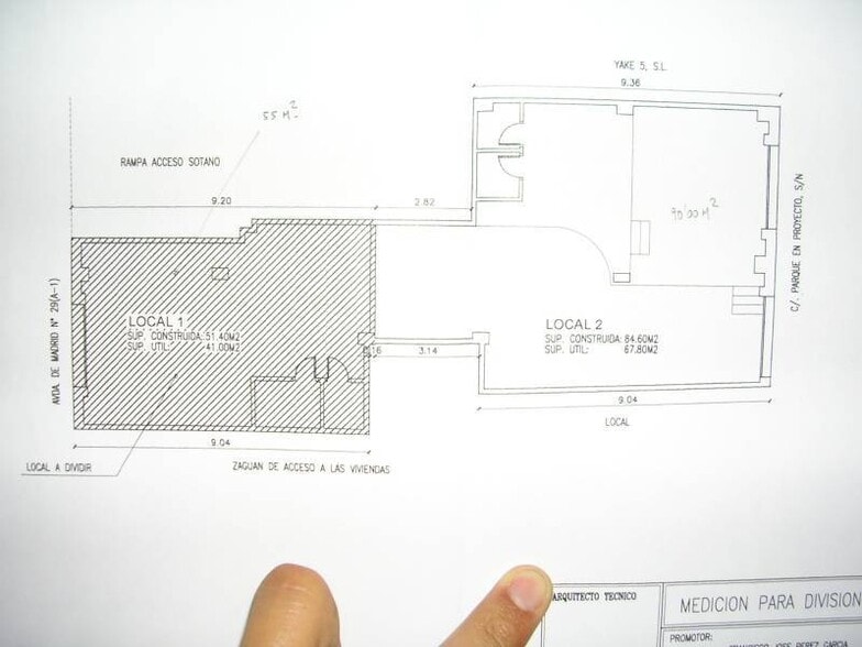 Retail in Crevillent for sale - Floor Plan - Image 1 of 3