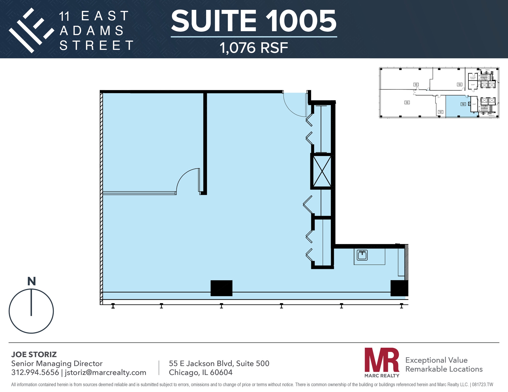 11 E Adams St, Chicago, IL to rent Floor Plan- Image 1 of 7