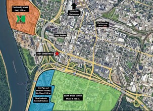 2101 Chestnut St, Chattanooga, TN - Aerial  map view