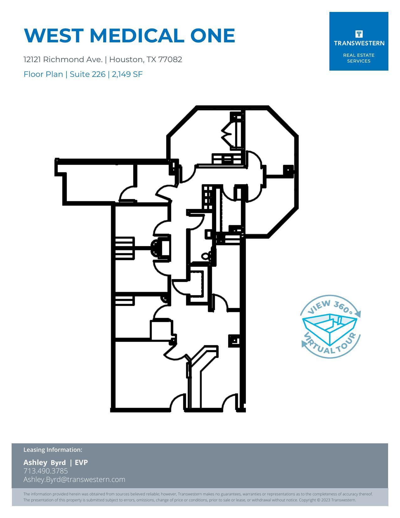 12121 Richmond Ave, Houston, TX to rent Floor Plan- Image 1 of 2
