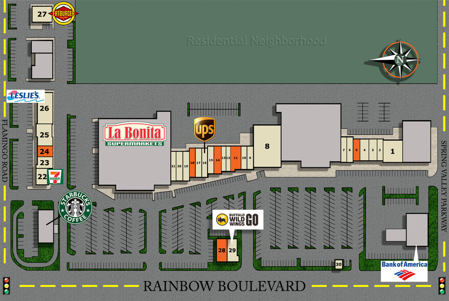 4120-4298 S Rainbow Blvd, Las Vegas, NV for rent - Site Plan - Image 2 of 2