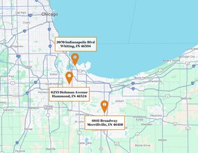 6841 Broadway, Merrillville, IN - aerial  map view