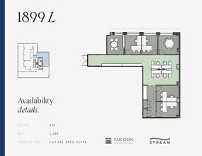 1899 L St NW, Washington, DC for rent Floor Plan- Image 2 of 2