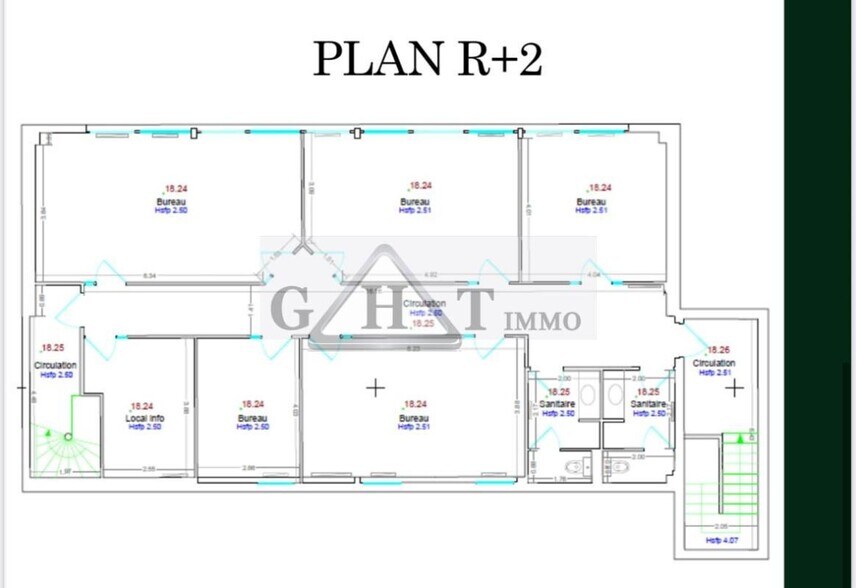 Office in Nanterre to rent - Floor Plan - Image 1 of 1