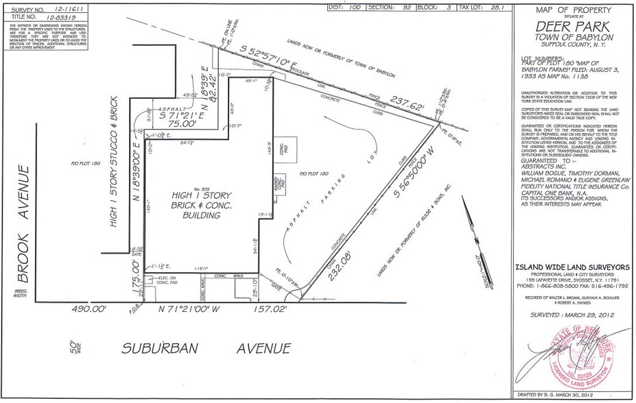 305 Suburban Ave, Deer Park, NY for rent - Site Plan - Image 3 of 3