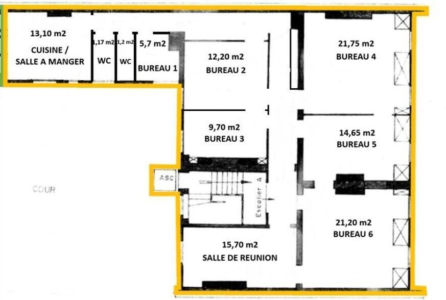 Office in Paris for sale - Floor Plan - Image 3 of 3