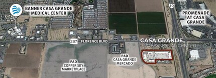 560-580 N Camino Mercado, Casa Grande, AZ - AERIAL  map view