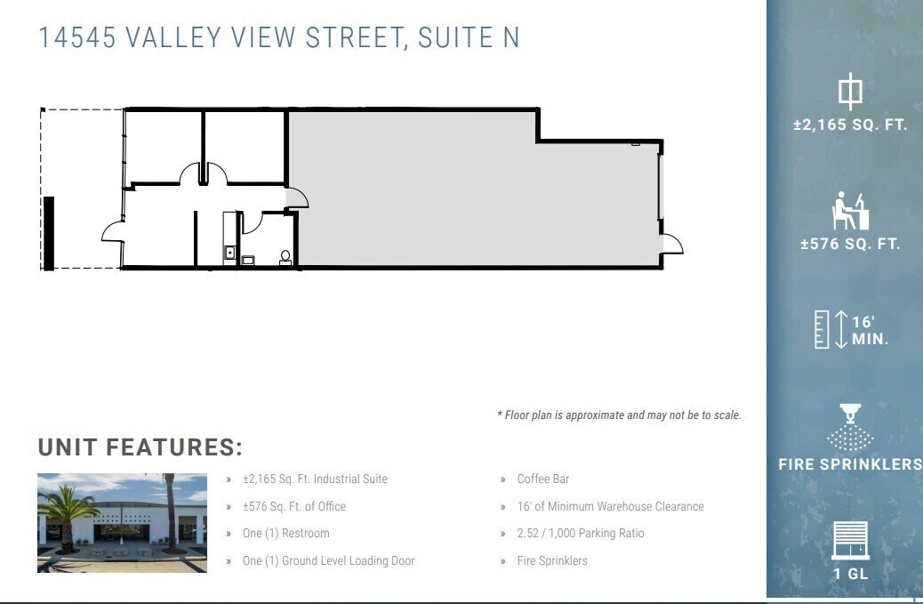 14525 Valley View Ave, Santa Fe Springs, CA to rent Floor Plan- Image 1 of 1