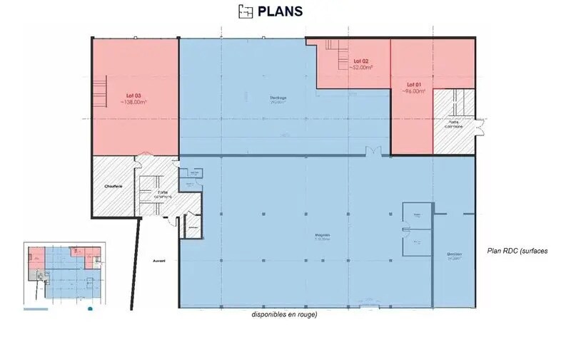 Light Industrial in Craponne to rent - Floor Plan - Image 1 of 3