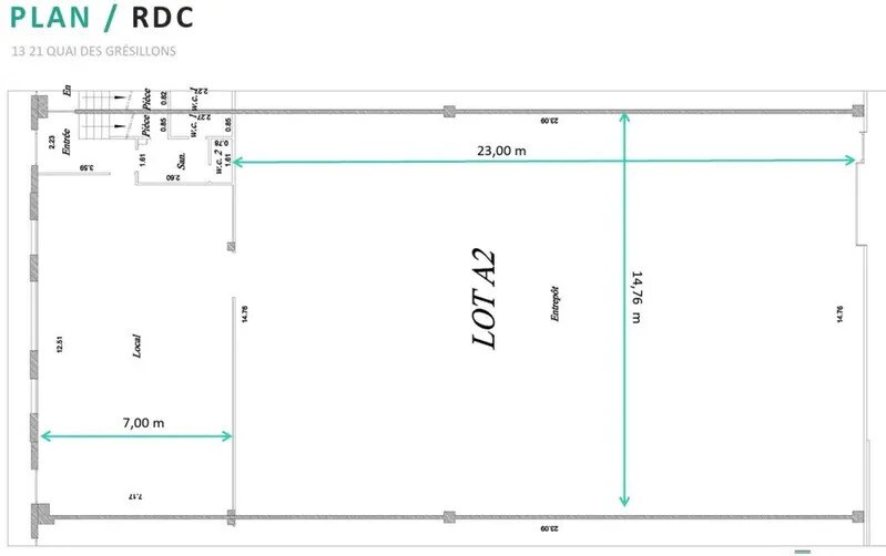 13 Quai Des Grésillons, Gennevilliers to rent - Floor Plan - Image 3 of 5
