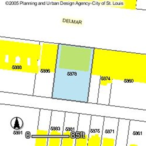 5878-5884 Delmar Blvd, Saint Louis, MO for sale - Plat Map - Image 2 of 3