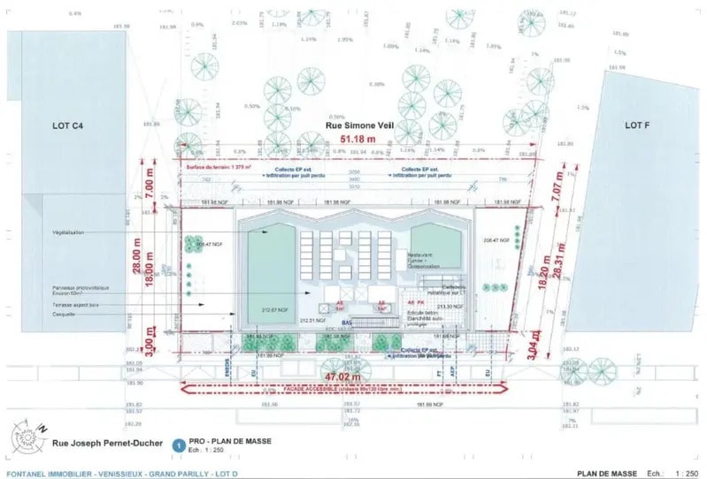 42 Rue Simone Veil, Vénissieux to rent - Site Plan - Image 2 of 9