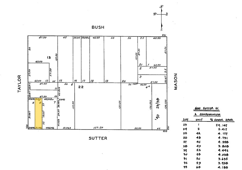 690-692 Sutter St, San Francisco, CA for rent - Plat Map - Image 2 of 16